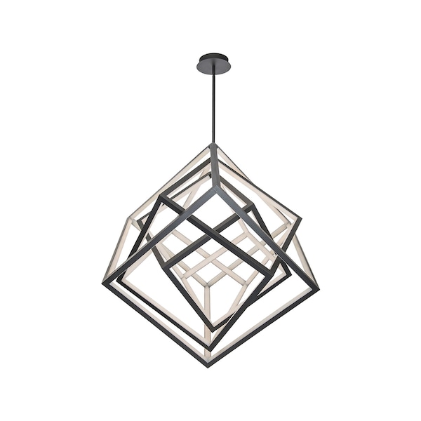 Atlas 30in LED Articulating Chandelier In 3500K Black